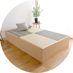 三分割 縁付き 置き畳 セパレジオ ロング 210cm｜たたみのこうひん