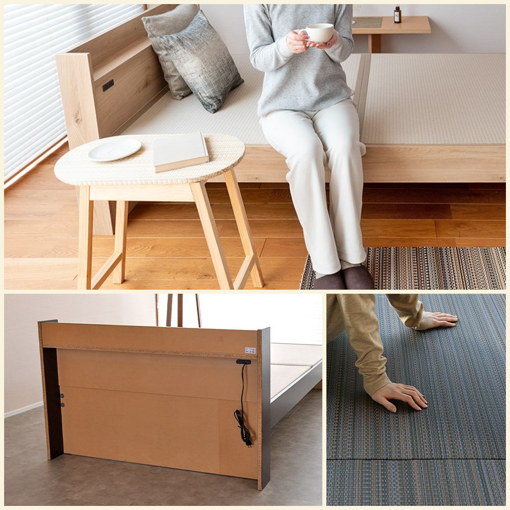 コンセント付きヘッドボードタイプの畳ベッド「ファシレ」の設置イメージ画像