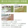カラー染色した中国産い草製置き畳「パラレル」のカラーバリエーションと特徴