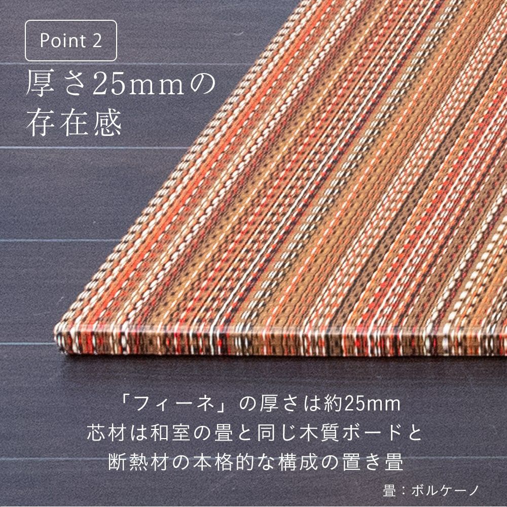 セキスイ美草アースカラーを使ったユニット畳「フィーネ」の設置イメージ