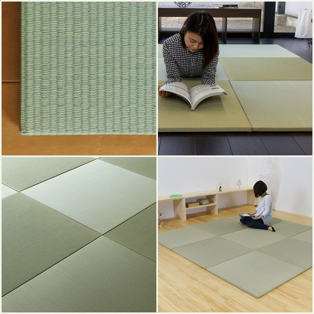 熊本県八代産の国産い草製置き畳「オッチエバ70cm」の設置イメージ