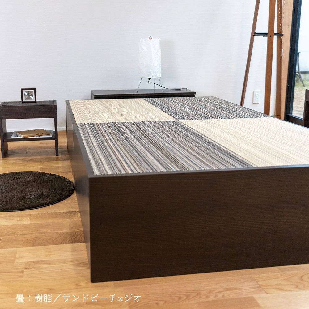 畳下に収納が付いた４枚畳仕様の畳ベッド「フォルティナ」の設置イメージ