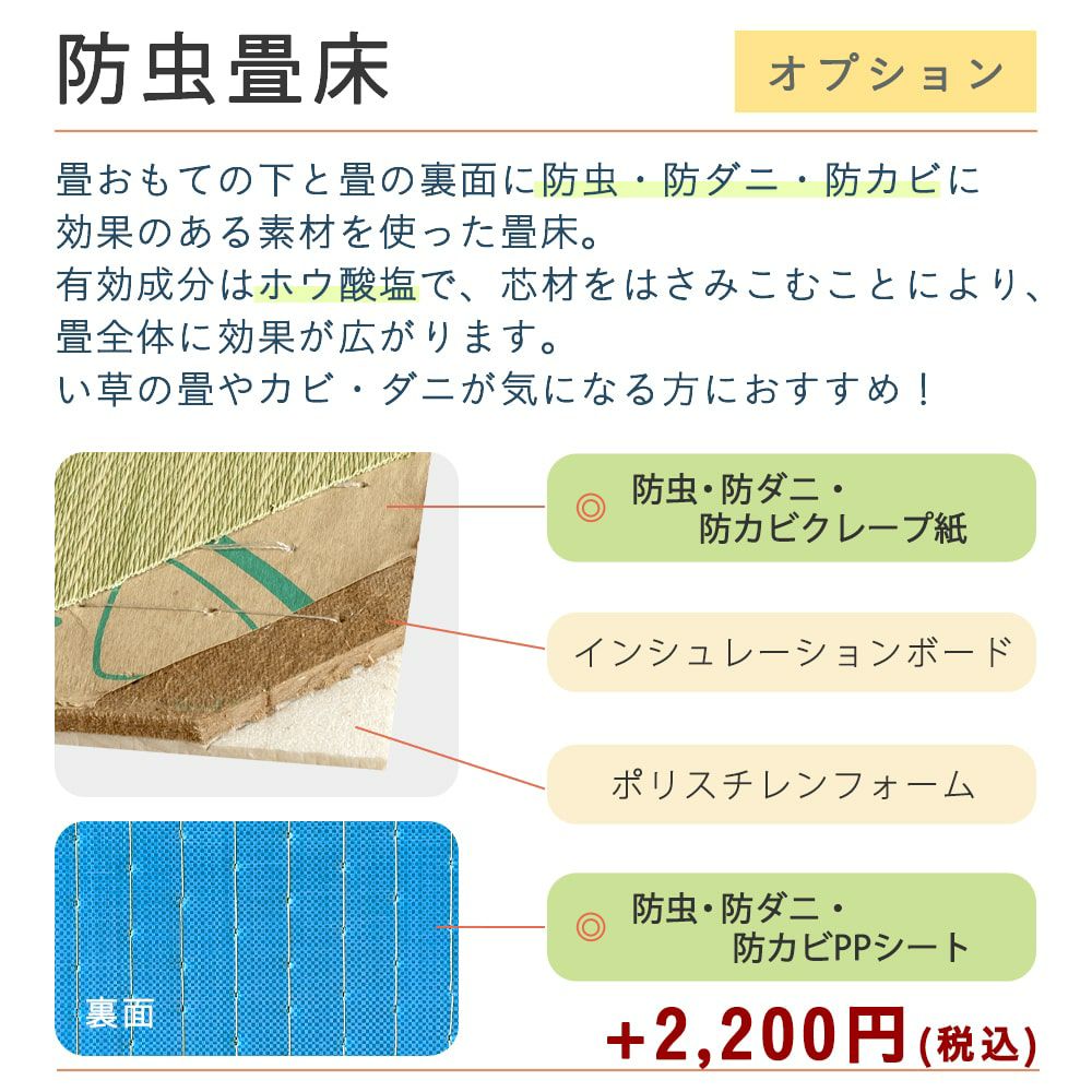 防虫畳床の特徴