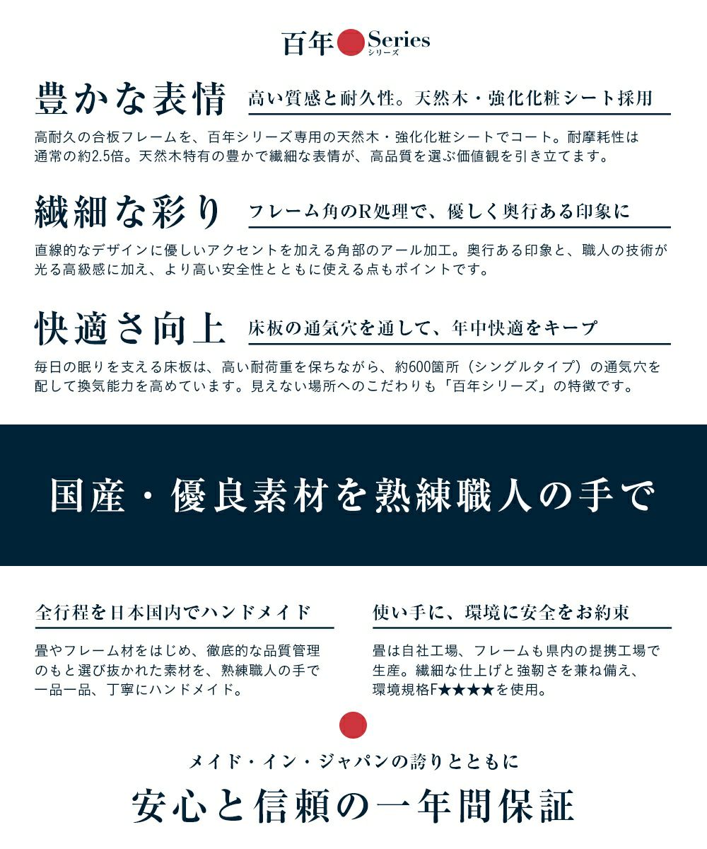 ハイグレードタイプ畳ベッド「ラトリエ」の特長