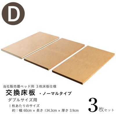 『交換床板 ノーマルタイプ』 <br>ダブルサイズ <br>3枚セット <br>