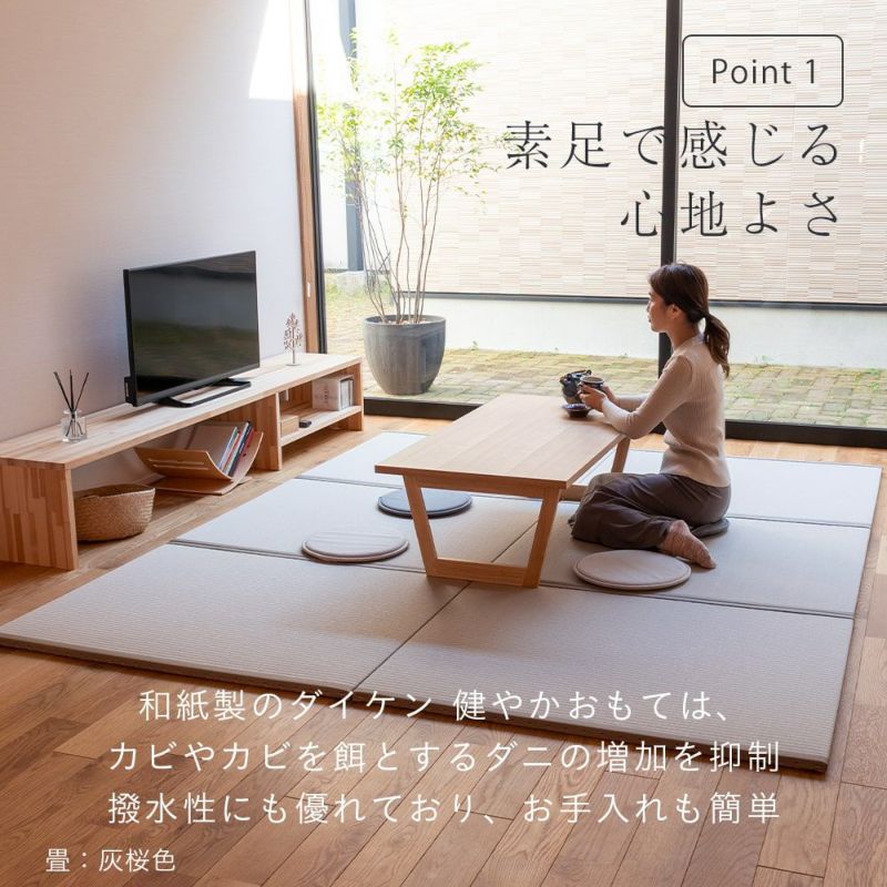 大きめサイズ 縁付き 置き畳 「トーリス」4枚セット｜たたみの