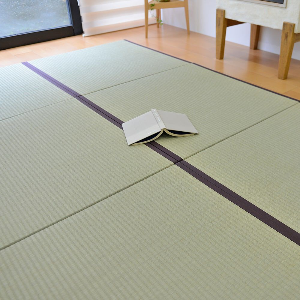 中国産い草製の縁付き置き畳・ユニット畳「オルロ」の設置イメージ