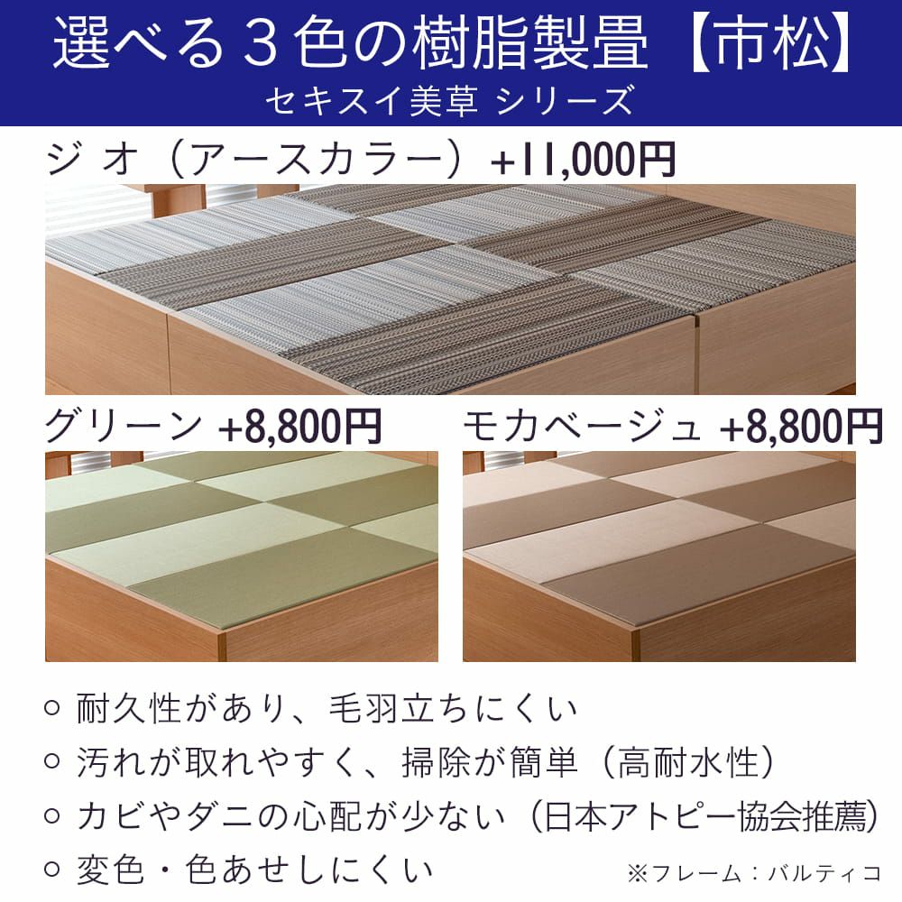 ダイケン健やかおもてを使った国産樹脂製畳の設置イメージと特徴