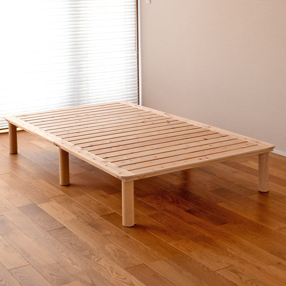 檜すのこベッド「マレ」200cmセミダブルサイズの設置画像